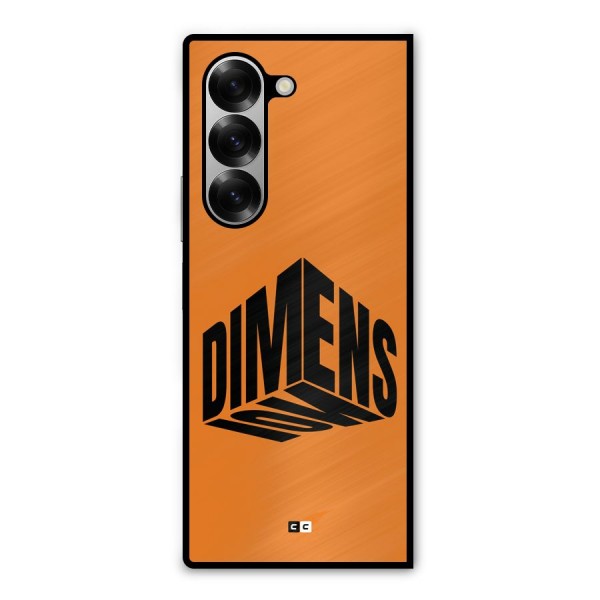 Dimension Typography Metal Back Case for Galaxy Z Fold6