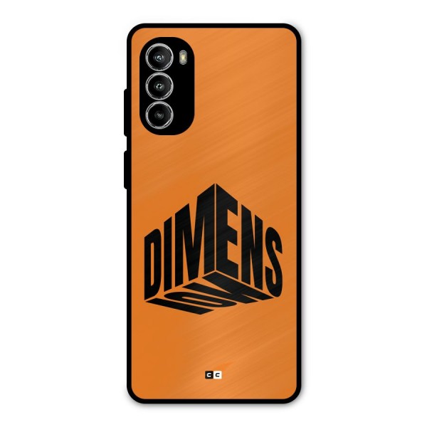Dimension Typography Metal Back Case for Moto G82