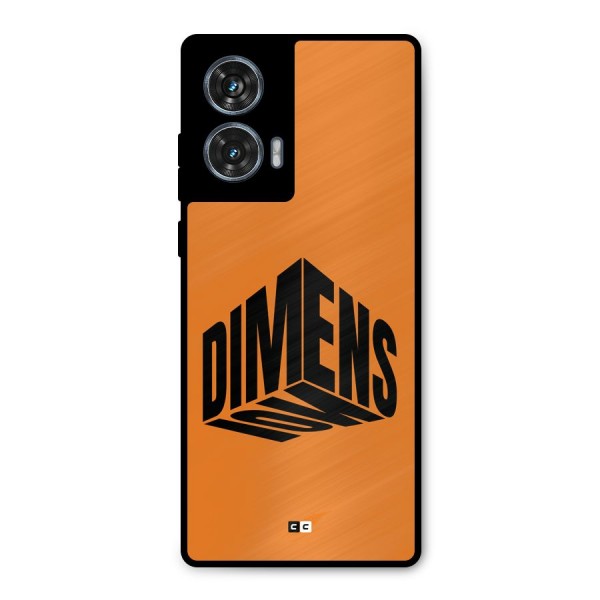 Dimension Typography Metal Back Case for Motorola Edge 50 Fusion