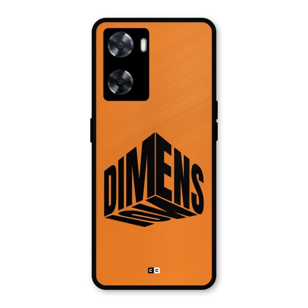 Dimension Typography Metal Back Case for Oppo A77
