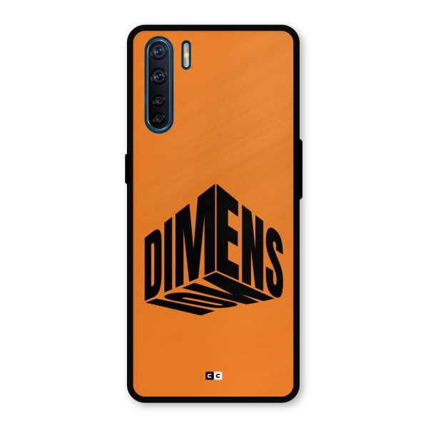 Dimension Typography Metal Back Case for Oppo F15