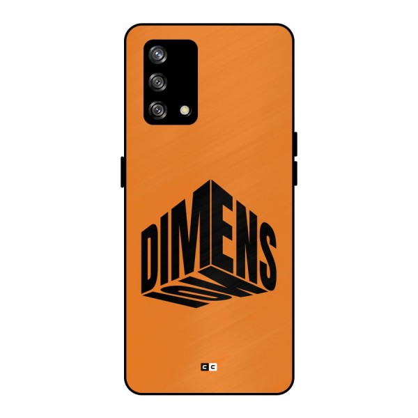 Dimension Typography Metal Back Case for Oppo F19s