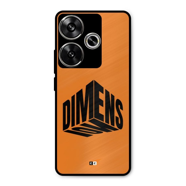 Dimension Typography Metal Back Case for Poco F6