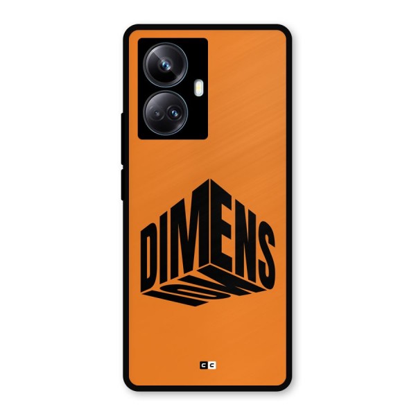 Dimension Typography Metal Back Case for Realme 10 Pro Plus