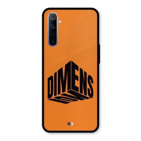 Dimension Typography Metal Back Case for Realme 6i
