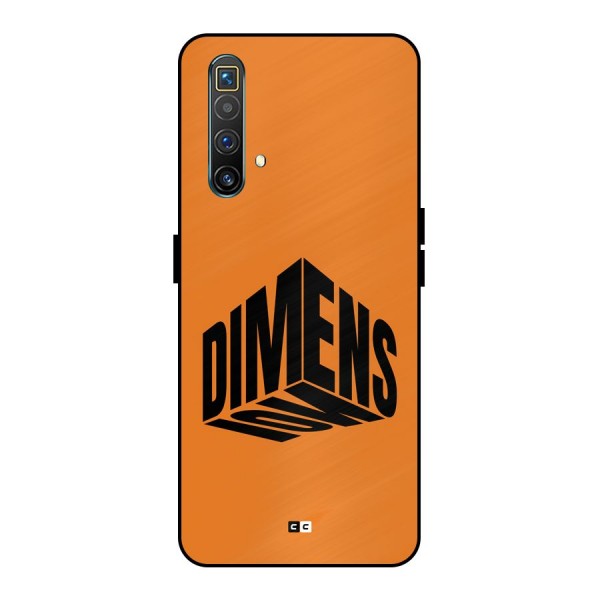Dimension Typography Metal Back Case for Realme X3