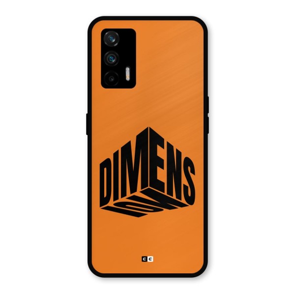 Dimension Typography Metal Back Case for Realme X7 Max