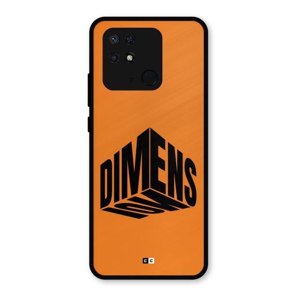 Dimension Typography Metal Back Case for Redmi 10