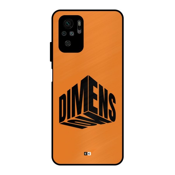 Dimension Typography Metal Back Case for Redmi Note 10