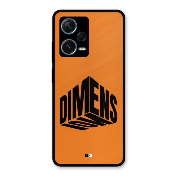 Dimension Typography Metal Back Case for Redmi Note 12 Pro Plus 5G