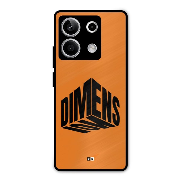 Dimension Typography Metal Back Case for Redmi Note 13 5G