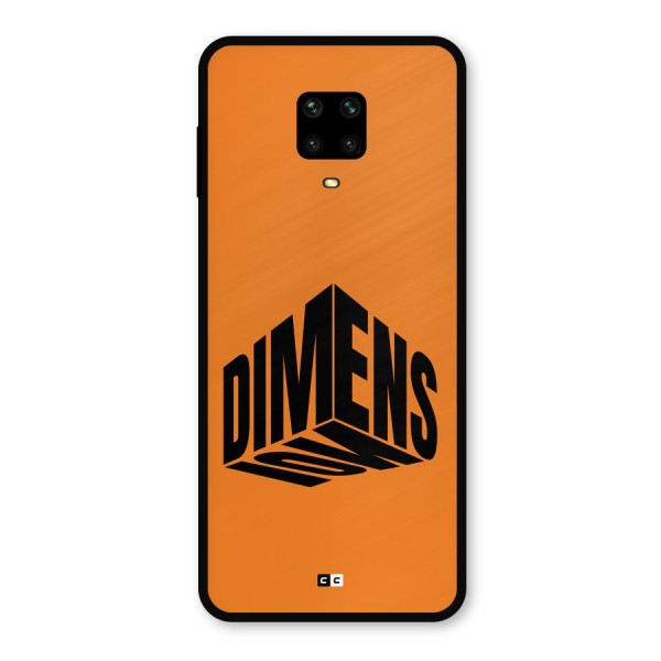Dimension Typography Metal Back Case for Redmi Note 9 Pro Max
