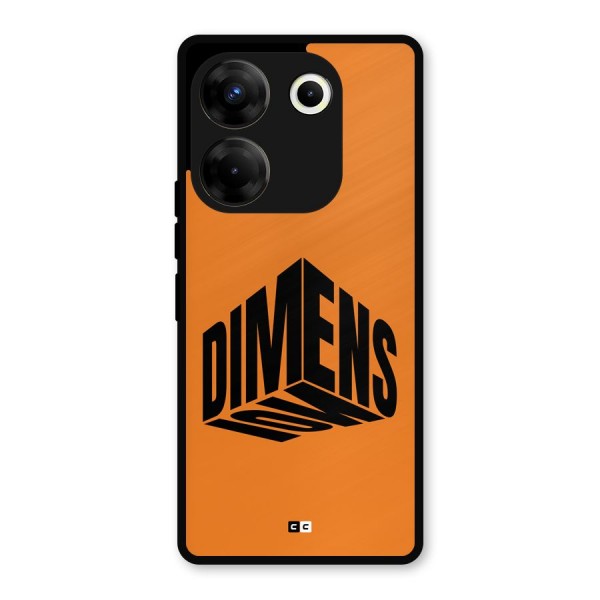 Dimension Typography Metal Back Case for Tecno Camon 20