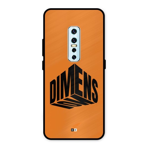 Dimension Typography Metal Back Case for Vivo V17 Pro