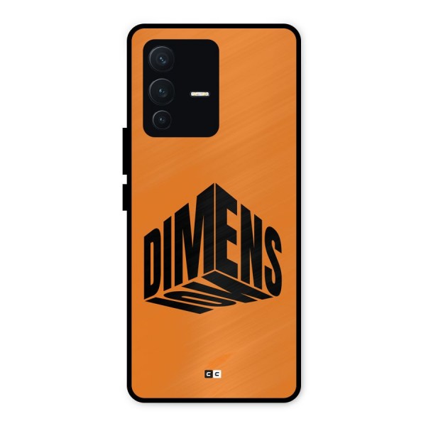 Dimension Typography Metal Back Case for Vivo V23 5G