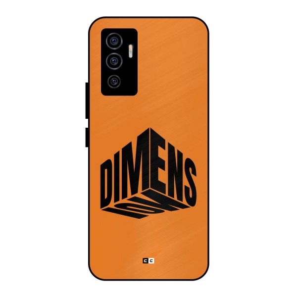 Dimension Typography Metal Back Case for Vivo V23e
