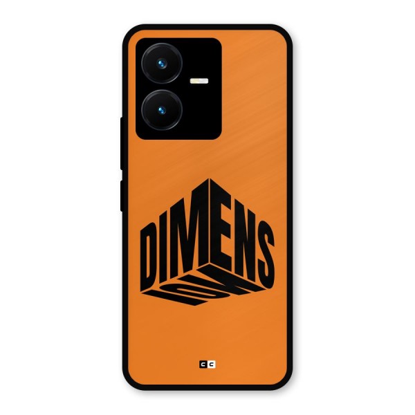 Dimension Typography Metal Back Case for Vivo Y22