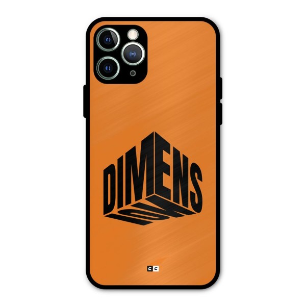 Dimension Typography Metal Back Case for iPhone 11 Pro Max