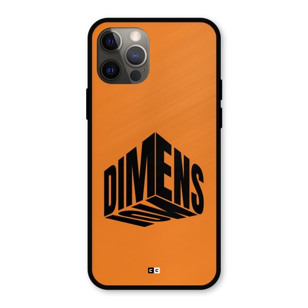 Dimension Typography Metal Back Case for iPhone 12 Pro
