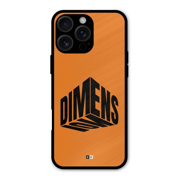 Dimension Typography Metal Back Case for iPhone 16 Pro Max