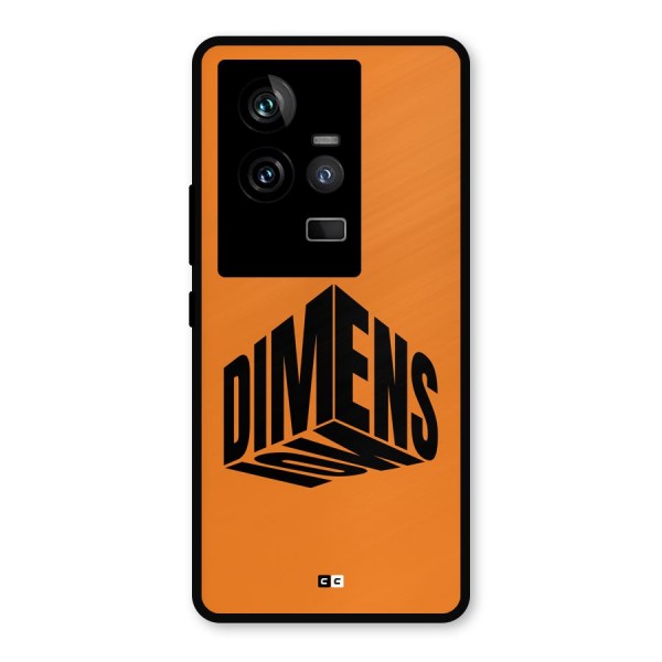 Dimension Typography Metal Back Case for iQOO 11 5G