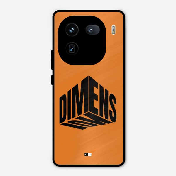 Dimension Typography Metal Back Case for iQOO 12