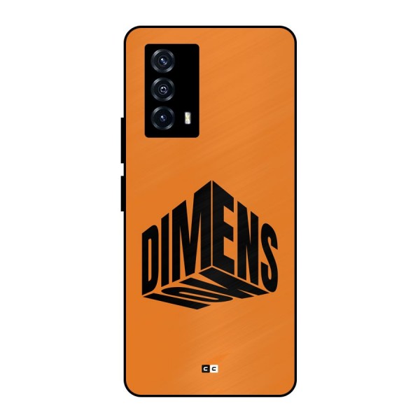 Dimension Typography Metal Back Case for iQOO Z5
