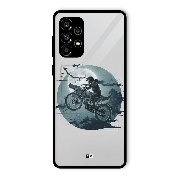 Dino Rider Glass Back Case for Galaxy A73 5G
