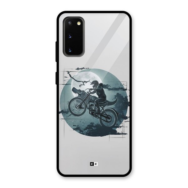 Dino Rider Glass Back Case for Galaxy S20