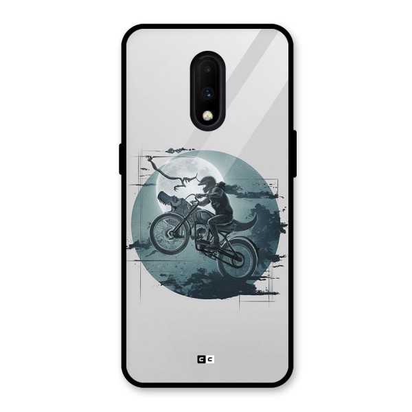 Dino Rider Glass Back Case for OnePlus 7