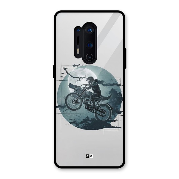 Dino Rider Glass Back Case for OnePlus 8 Pro