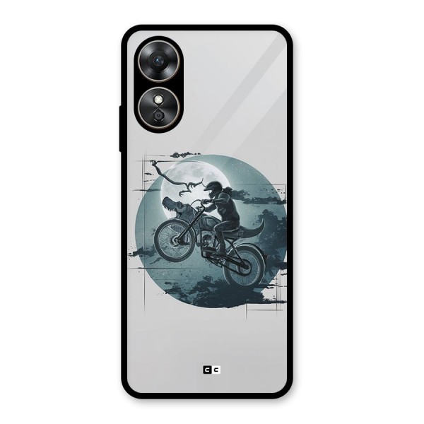Dino Rider Glass Back Case for Oppo A17