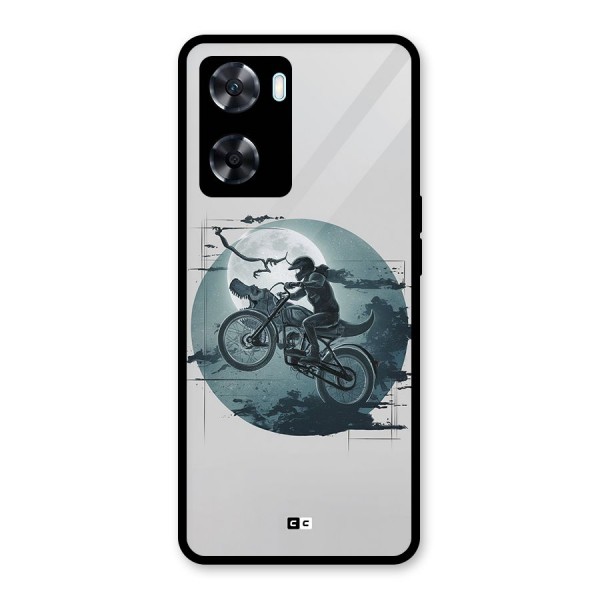 Dino Rider Glass Back Case for Oppo A77