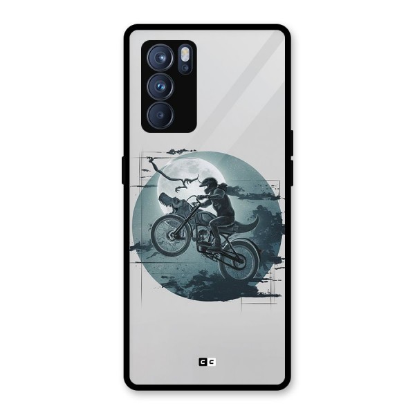 Dino Rider Glass Back Case for Oppo Reno6 Pro 5G