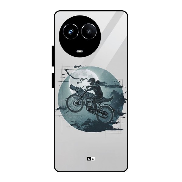 Dino Rider Glass Back Case for Realme 11X