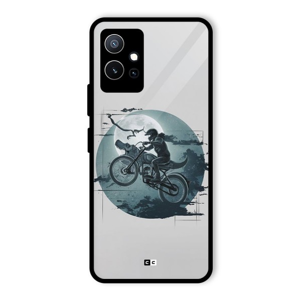 Dino Rider Glass Back Case for Vivo T1 5G