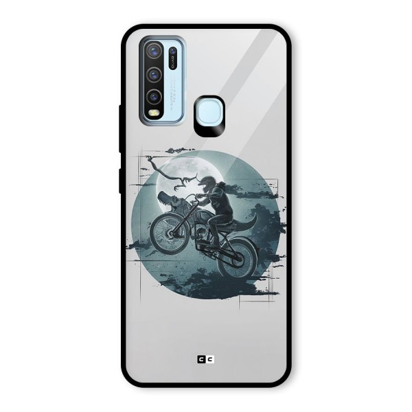 Dino Rider Glass Back Case for Vivo Y30