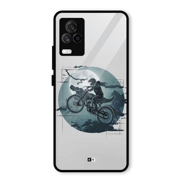 Dino Rider Glass Back Case for Vivo iQOO 7 Legend 5G