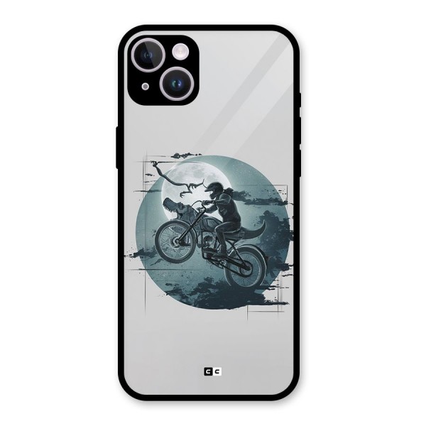 Dino Rider Glass Back Case for iPhone 14 Plus