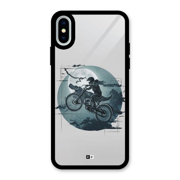 Dino Rider Glass Back Case for iPhone XS