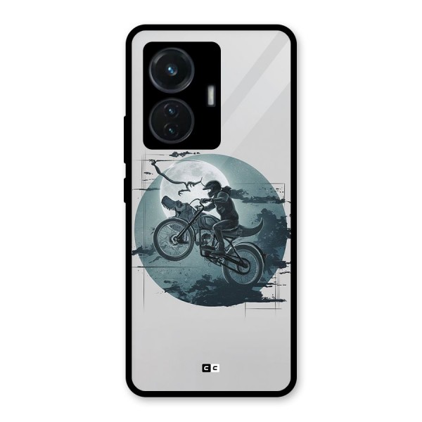 Dino Rider Glass Back Case for iQOO Z6 44W