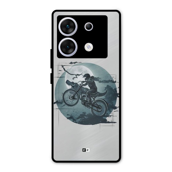Dino Rider Metal Back Case for Infinix Zero 30 5G