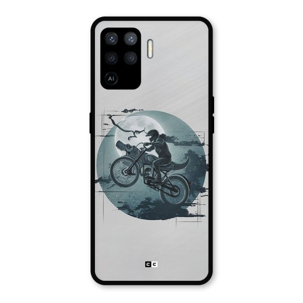 Dino Rider Metal Back Case for Oppo F19 Pro