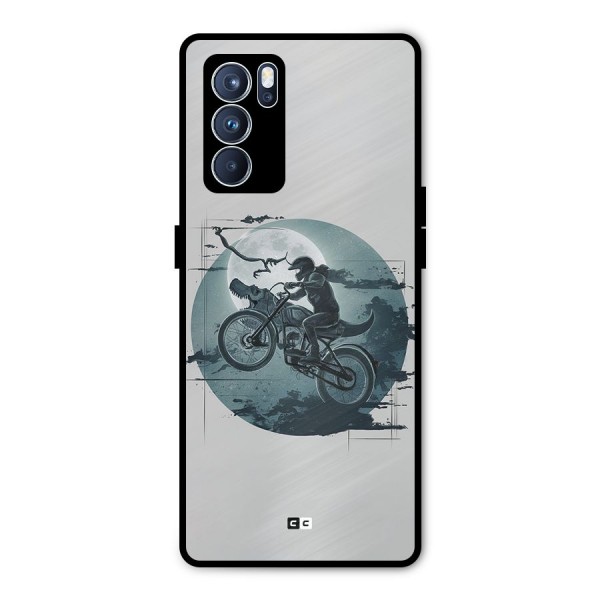 Dino Rider Metal Back Case for Oppo Reno6 Pro 5G