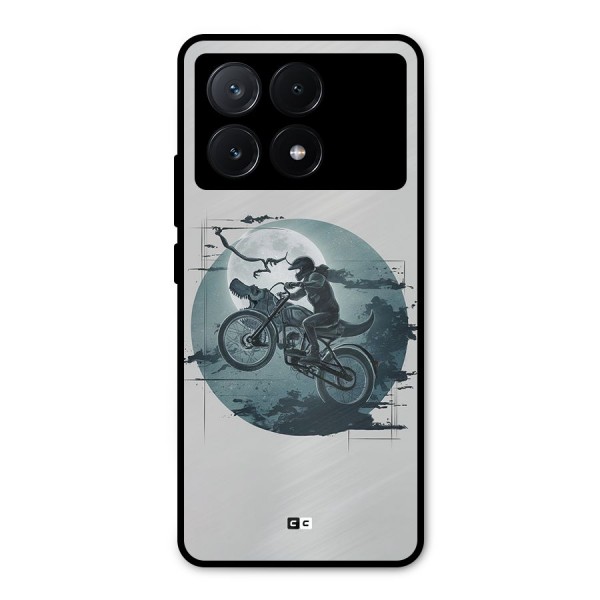 Dino Rider Metal Back Case for Poco X6 Pro