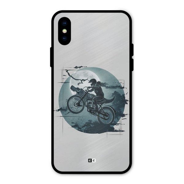 Dino Rider Metal Back Case for iPhone XS