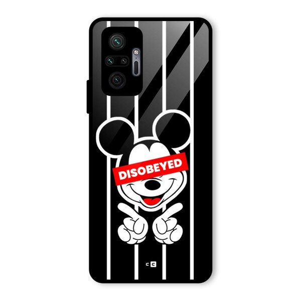 Disobeyed Micky Glass Back Case for Redmi Note 10 Pro Max