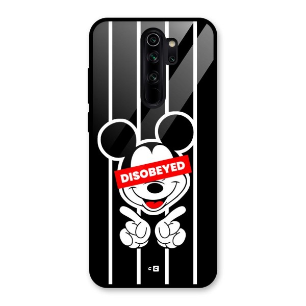 Disobeyed Micky Glass Back Case for Redmi Note 8 Pro