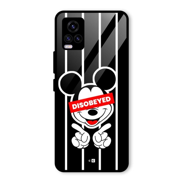 Disobeyed Micky Glass Back Case for Vivo V20 2021
