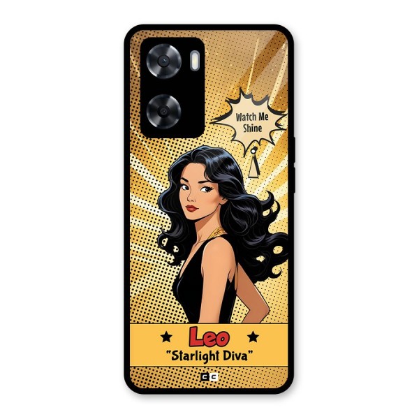 Diva Leo Glass Back Case for Oppo A57 2022